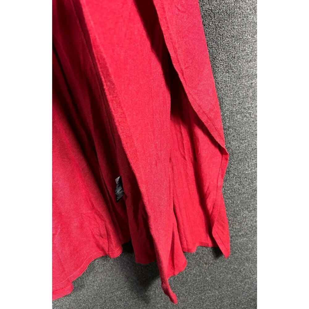 White House Black Market Open Front Ruana Sweater Womens Size One Size Red NEW - Picture 7 of 9